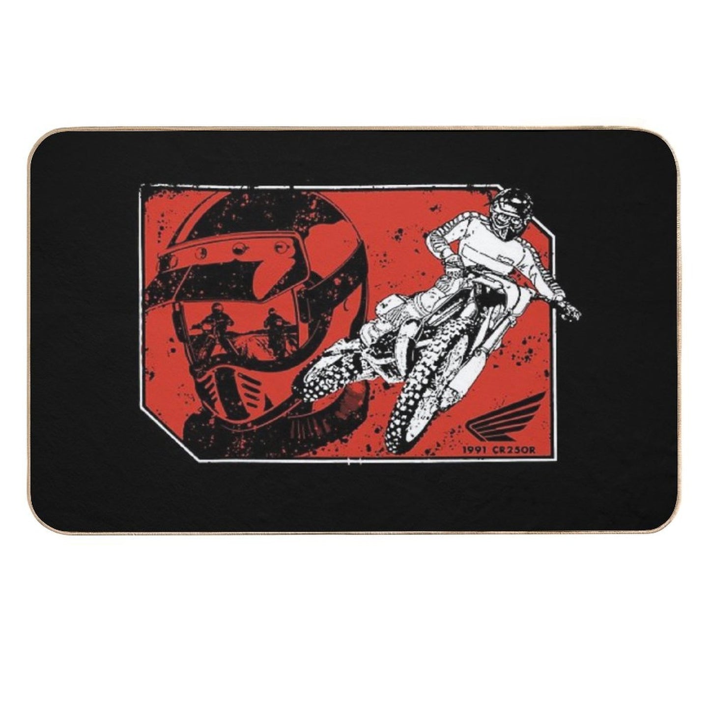 Vintage 90's Honda CR250 Dirtbike Motocross Repositionable Bath Mat