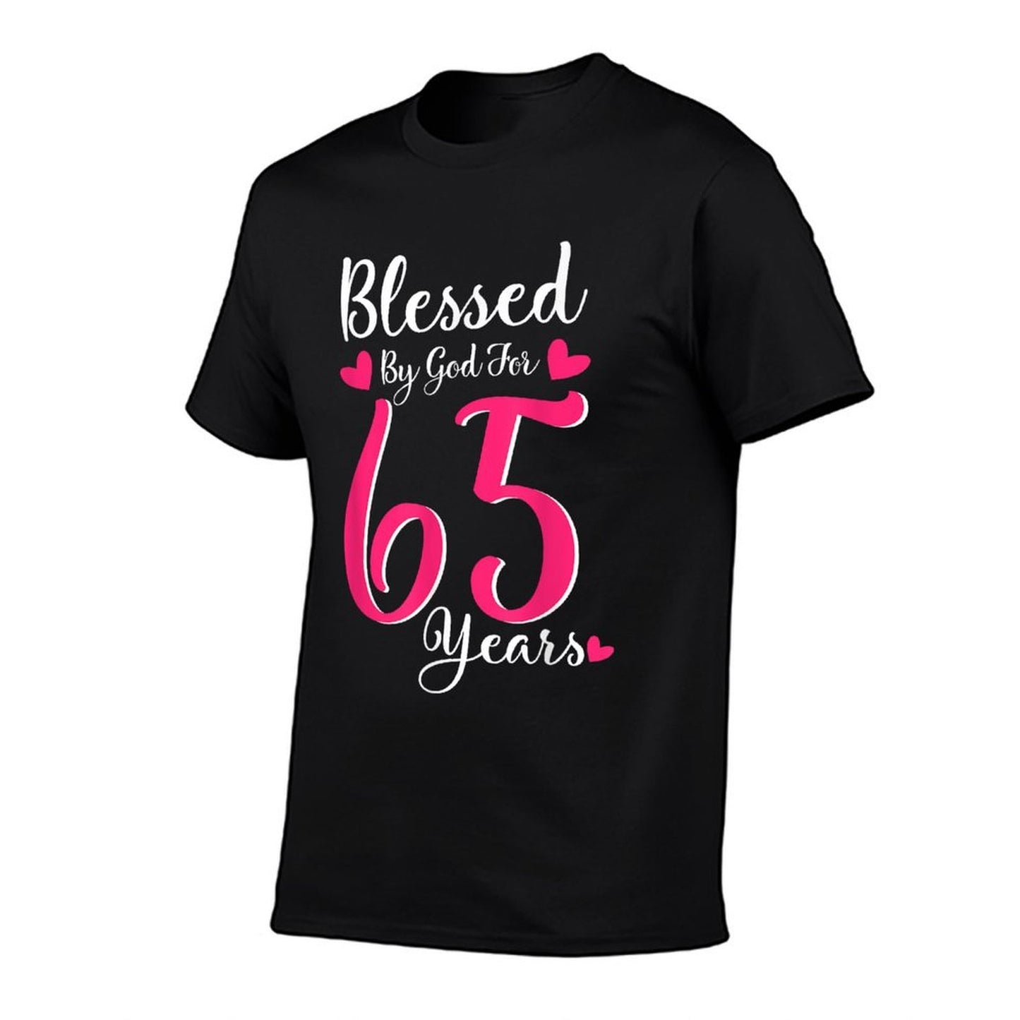 65th Birthday Gift And Blessed for 65 Years Birthday High-quality Stitching T-Shirt