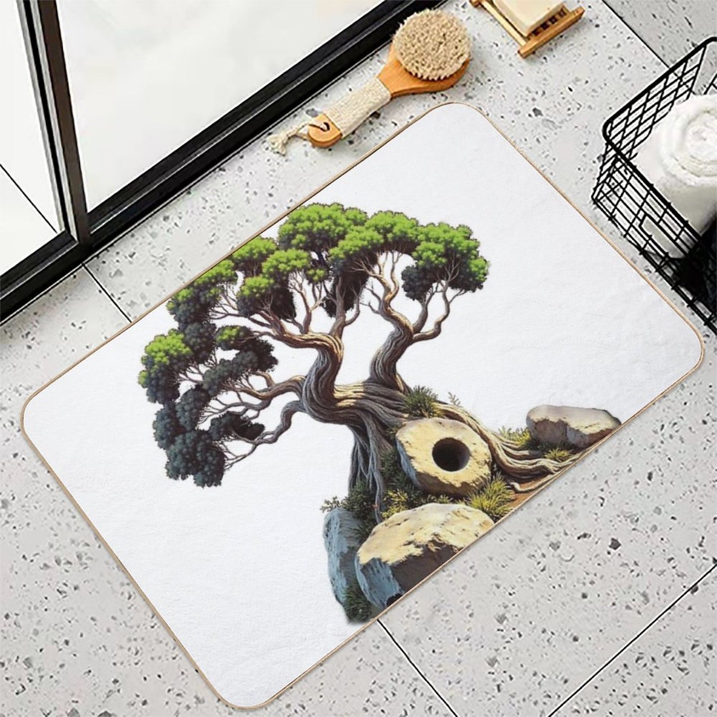 Bonsai Green Anti-Trip Bath Mat