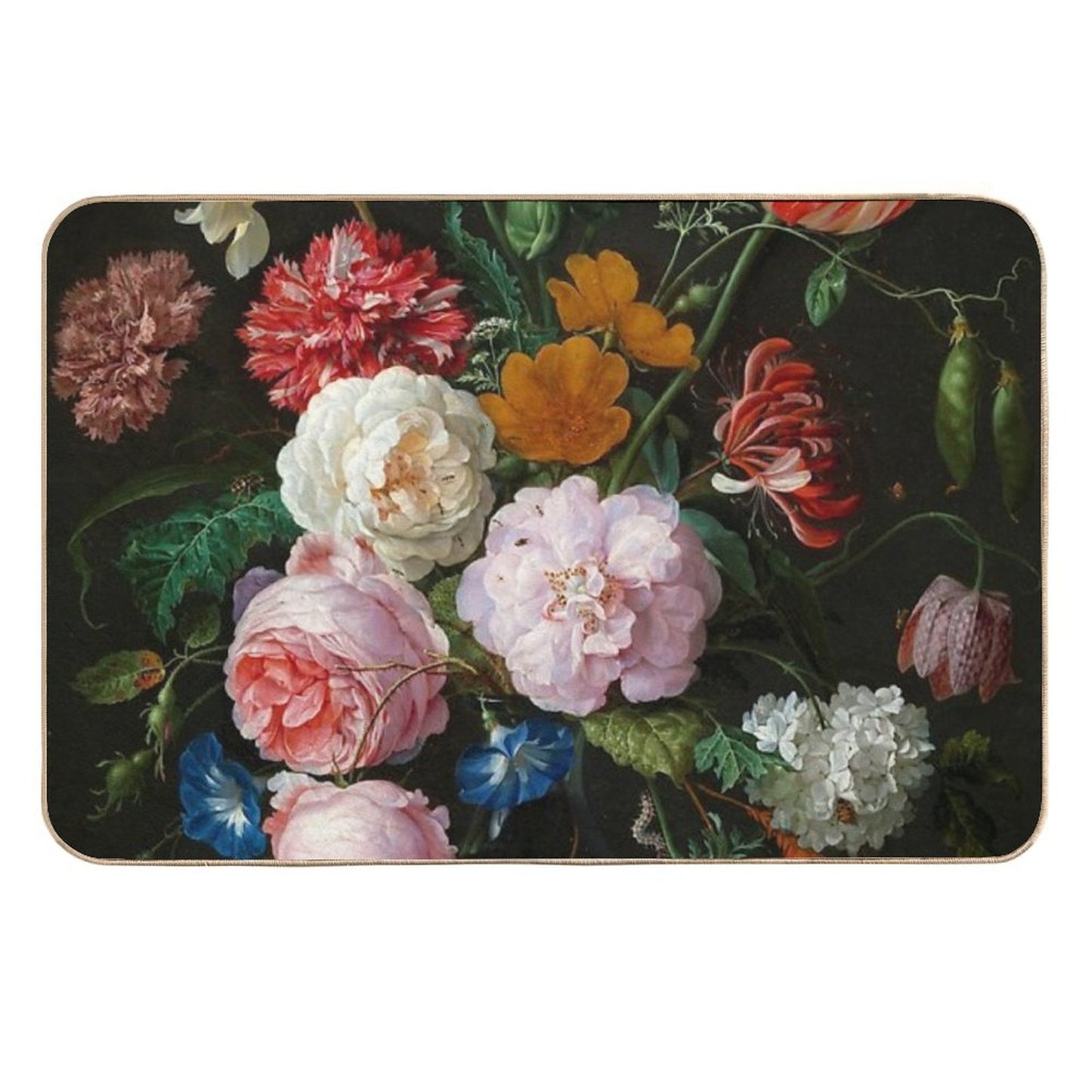 Jan Davidsz. De Heem Still Life with Flowers in A Glass Vase Dirt-Trapping Bath Mat