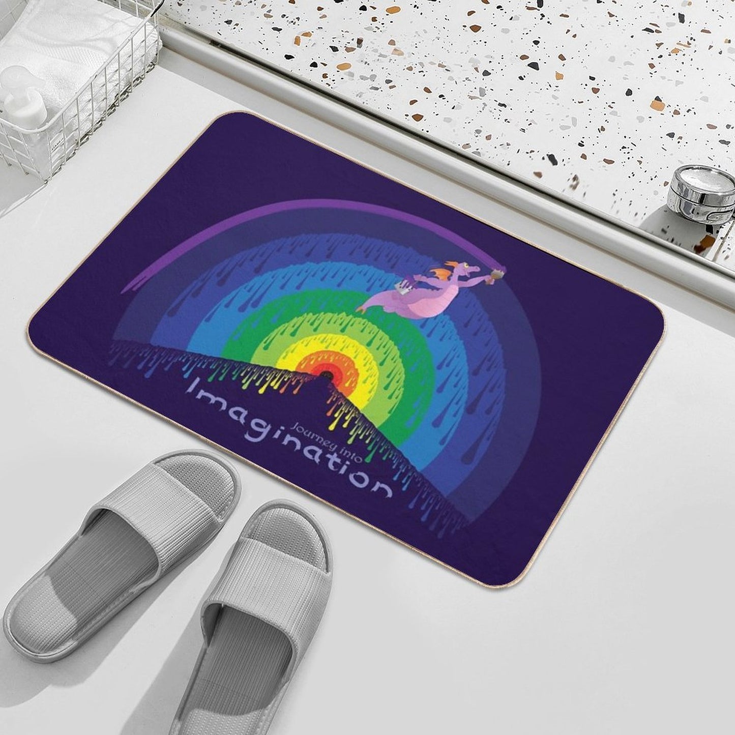 Journey Into Imagination - Painting The Dreamport Anti-Trip Bath Mat