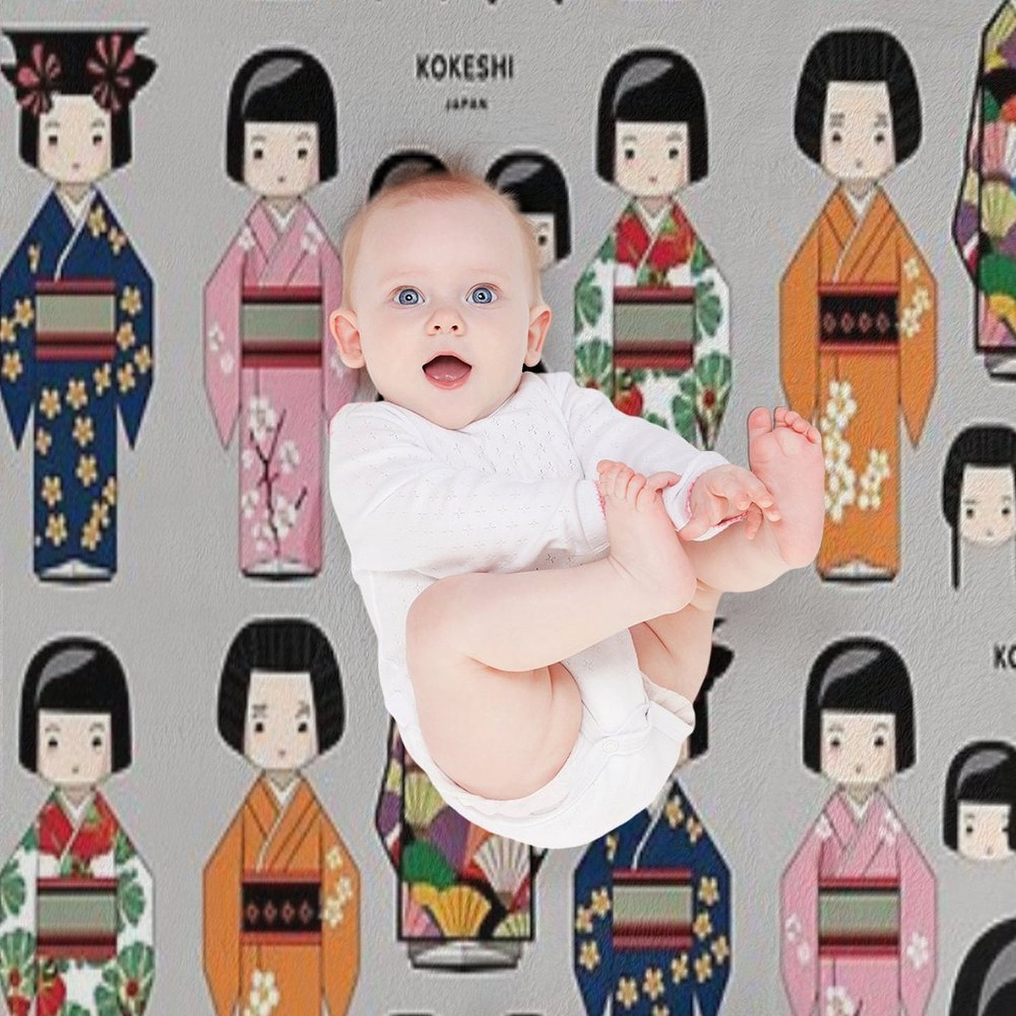 Kokeshi Doll from Japan Durable Throw Blanket