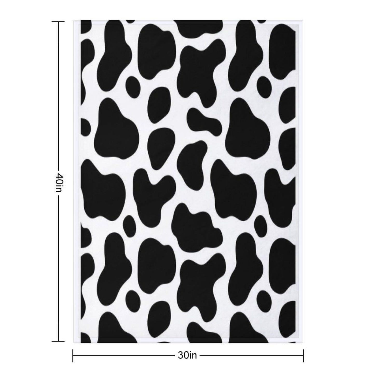 Seamless Cow Pattern Eco-conscious Throw Blanket