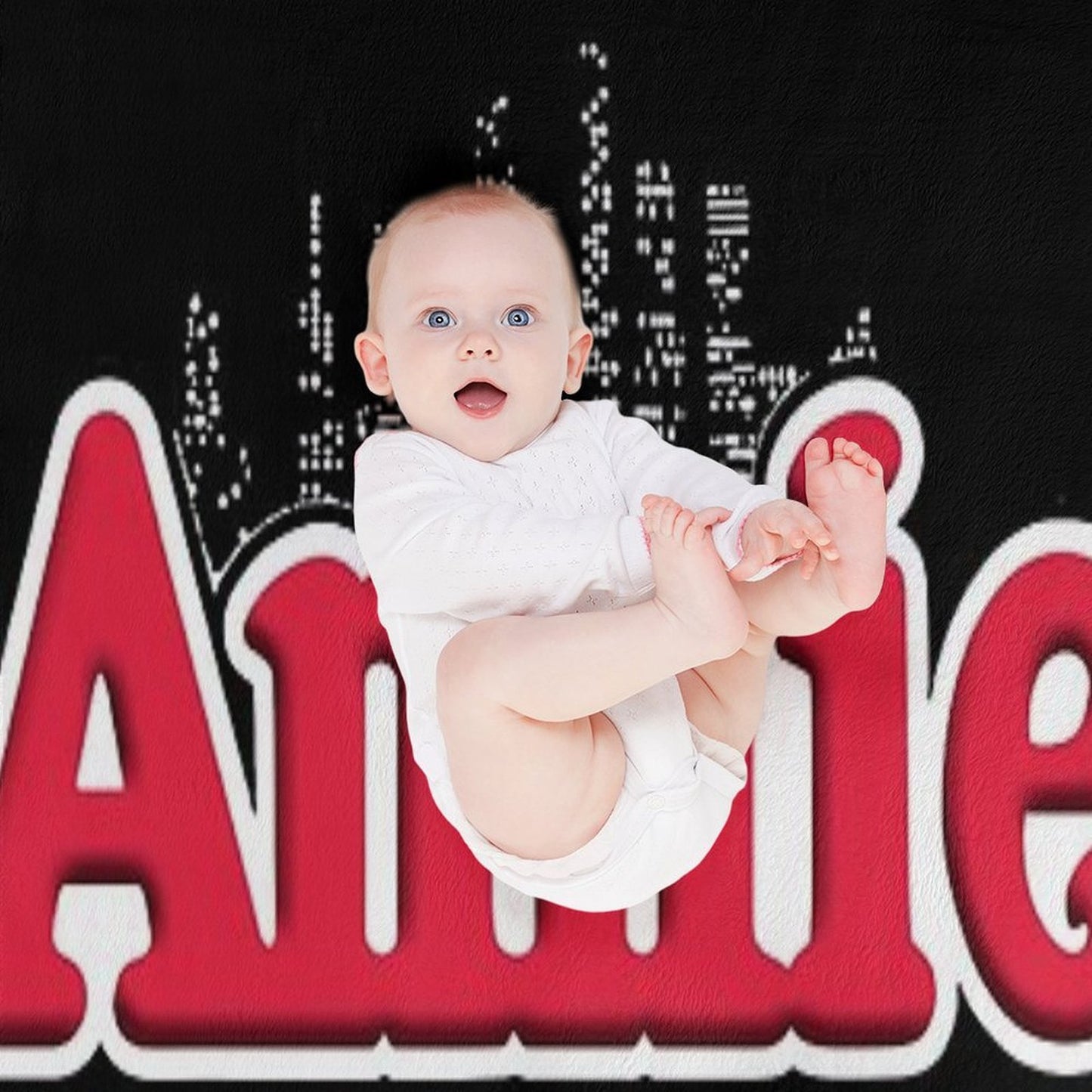 Annie Musical Logo 59 Simple Vintage Multi-functional Throw Blanket