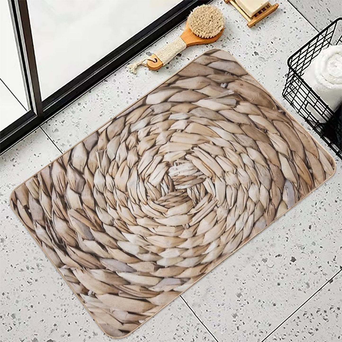 ORGANIC TEXTURE I Easy Maintenance Bath Mat