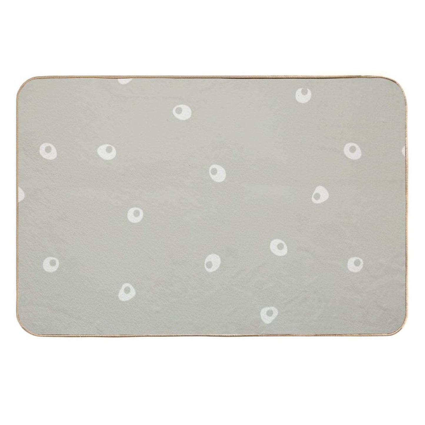 Sage Green Polka Dots Slip-Resistant Bath Mat