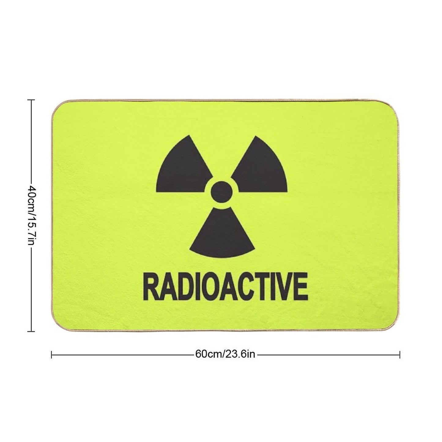Nuclear Radioactive Sign Funny Partying Anti-Trip Bath Mat