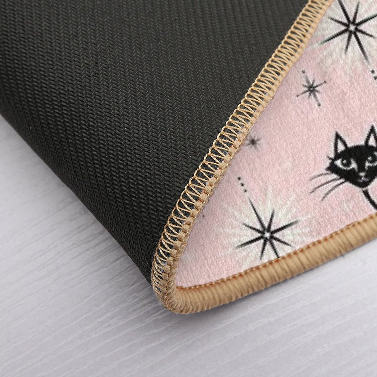 Mid Century Meow Retro Atomic Cats Multi-Purpose Bath Mat