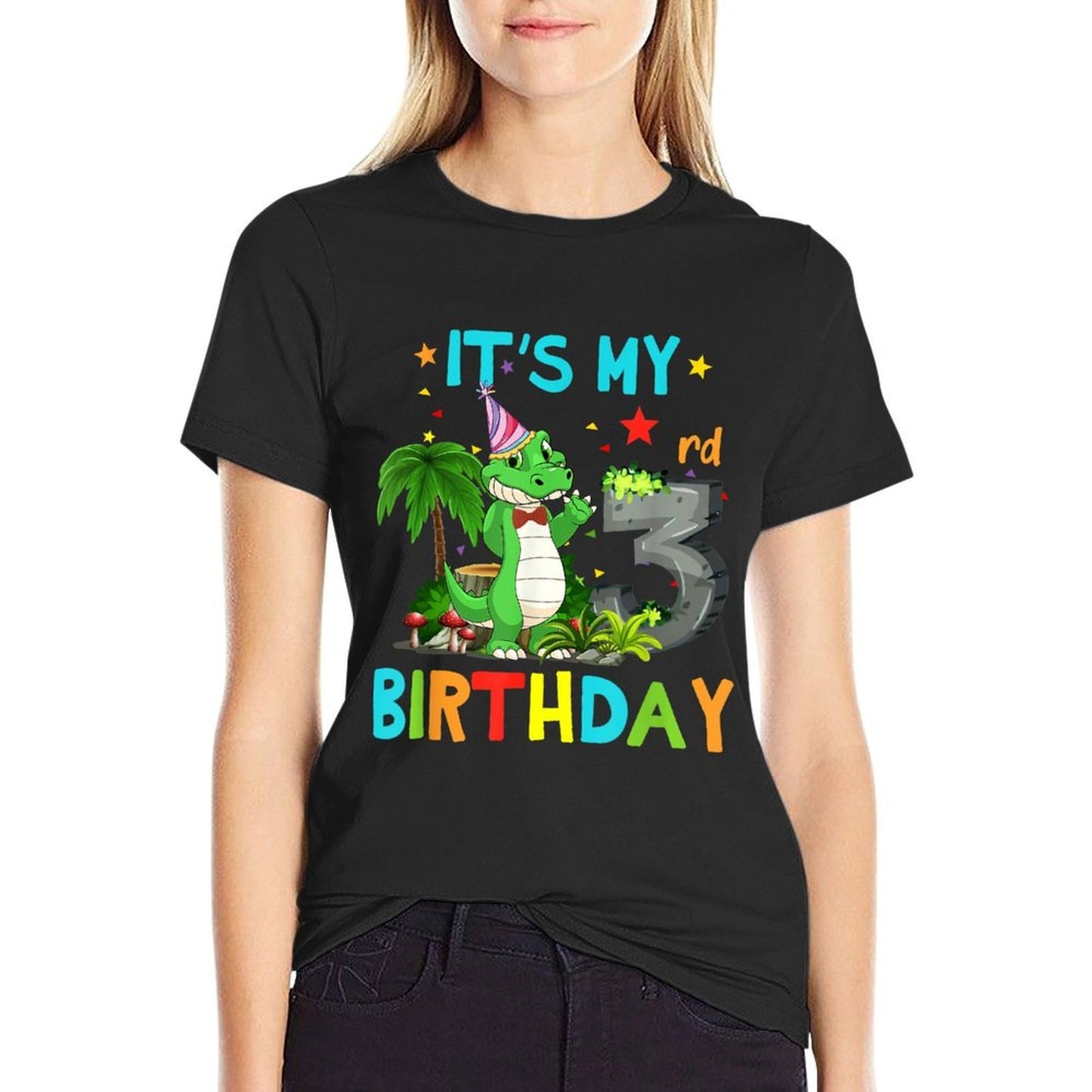 3rd Birthdays Crocodile Birthday 3 Year Old Versatile T-Shirt