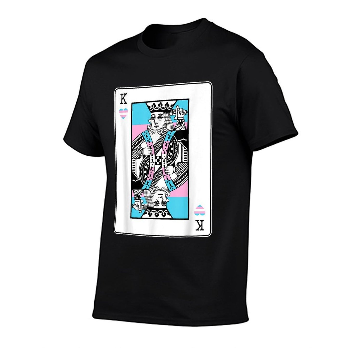 Transgender King Of Hearts LGBT-Q Pride Couple Matching Heathered Texture T-Shirt