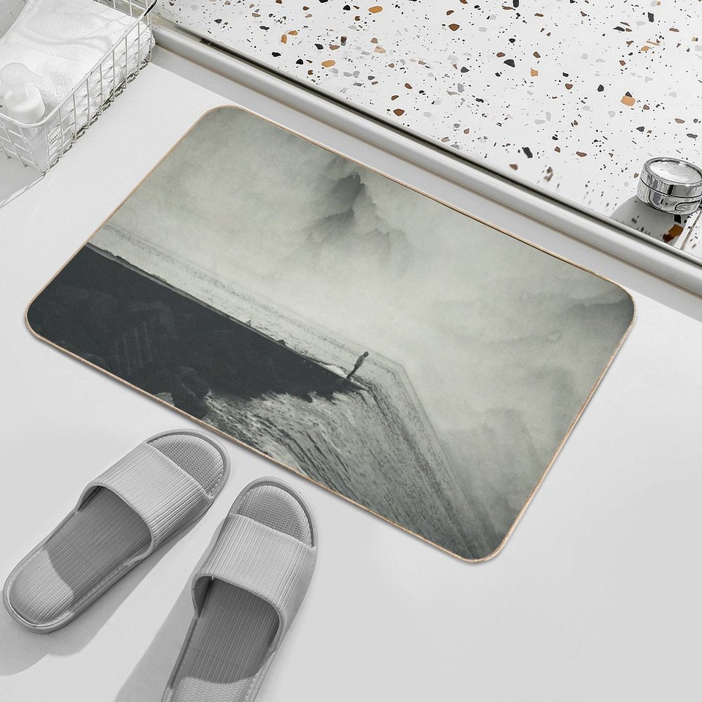 VertigOcean - Surreal Seascape Non-Slip Bath Mat