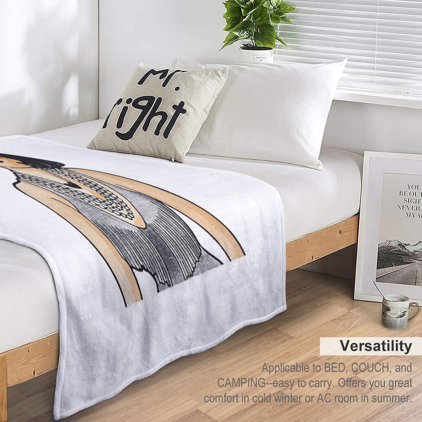 Showgirl – Cartoon Watercolor Art Easy Care Throw Blanket