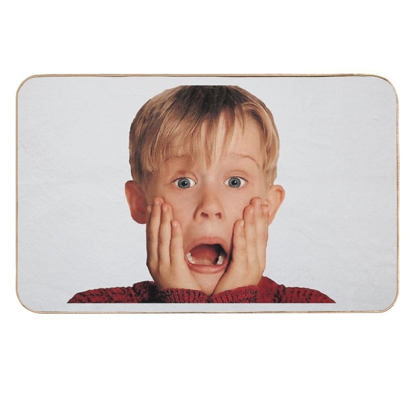 Kevin McCallister Shocked Face (Mask, Accessories Etc.) Odorless Bath Mat