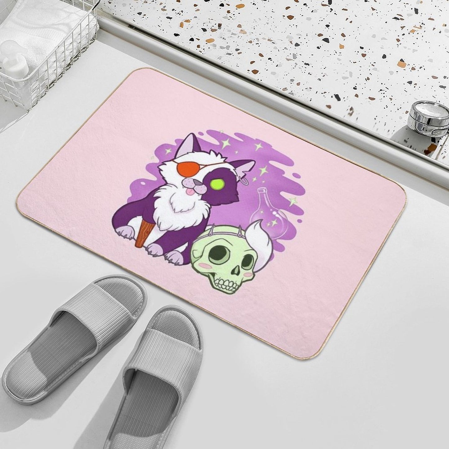 The Last Unicorn - Pirate Cat Toxin-Free Bath Mat