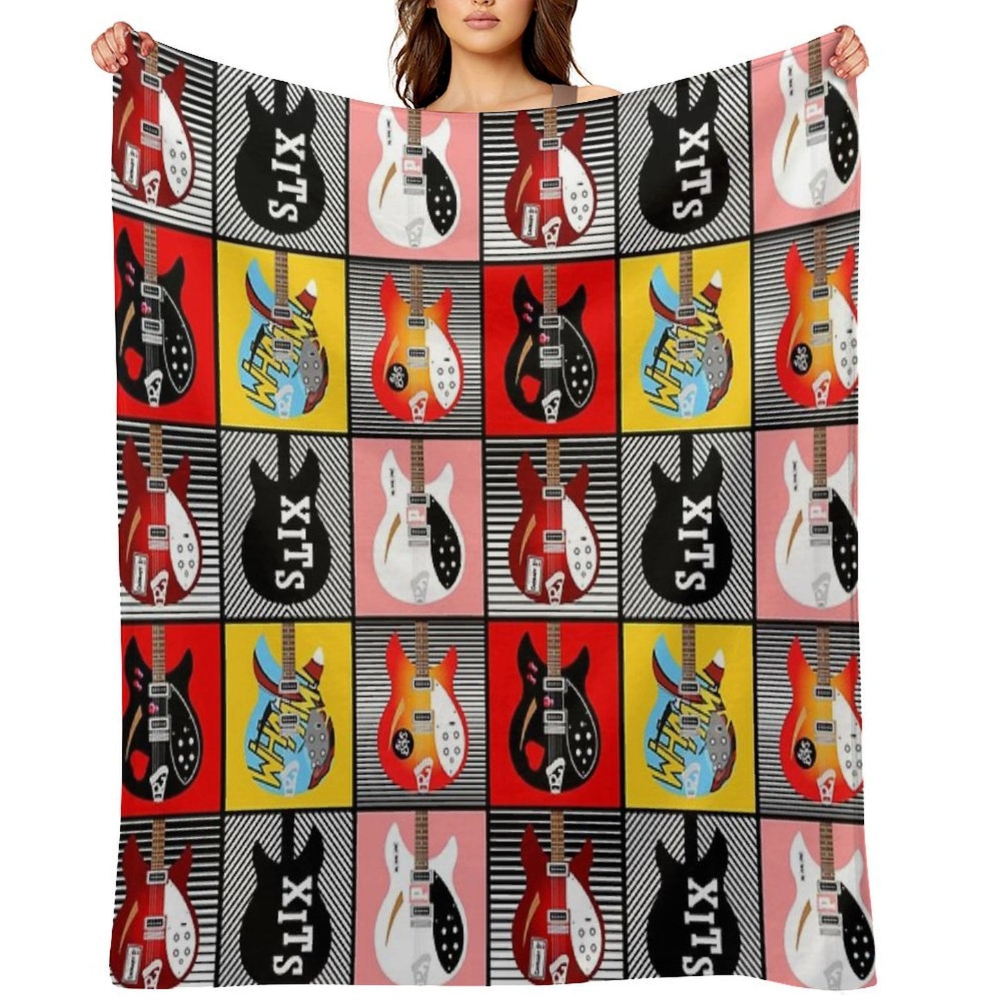 Paul Weller's Rickenbackers Sustainable Throw Blanket
