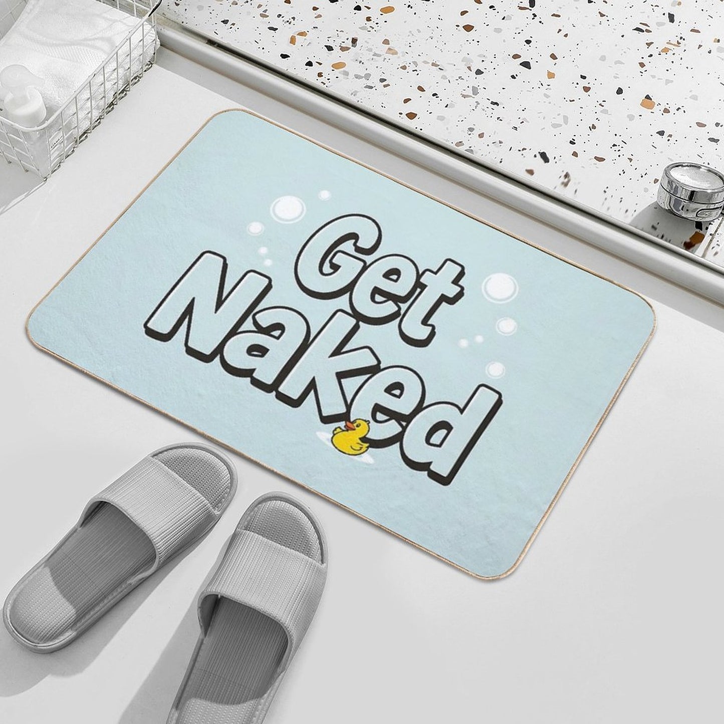Get Naked - Fun Bathroom Stain-Proof Bath Mat