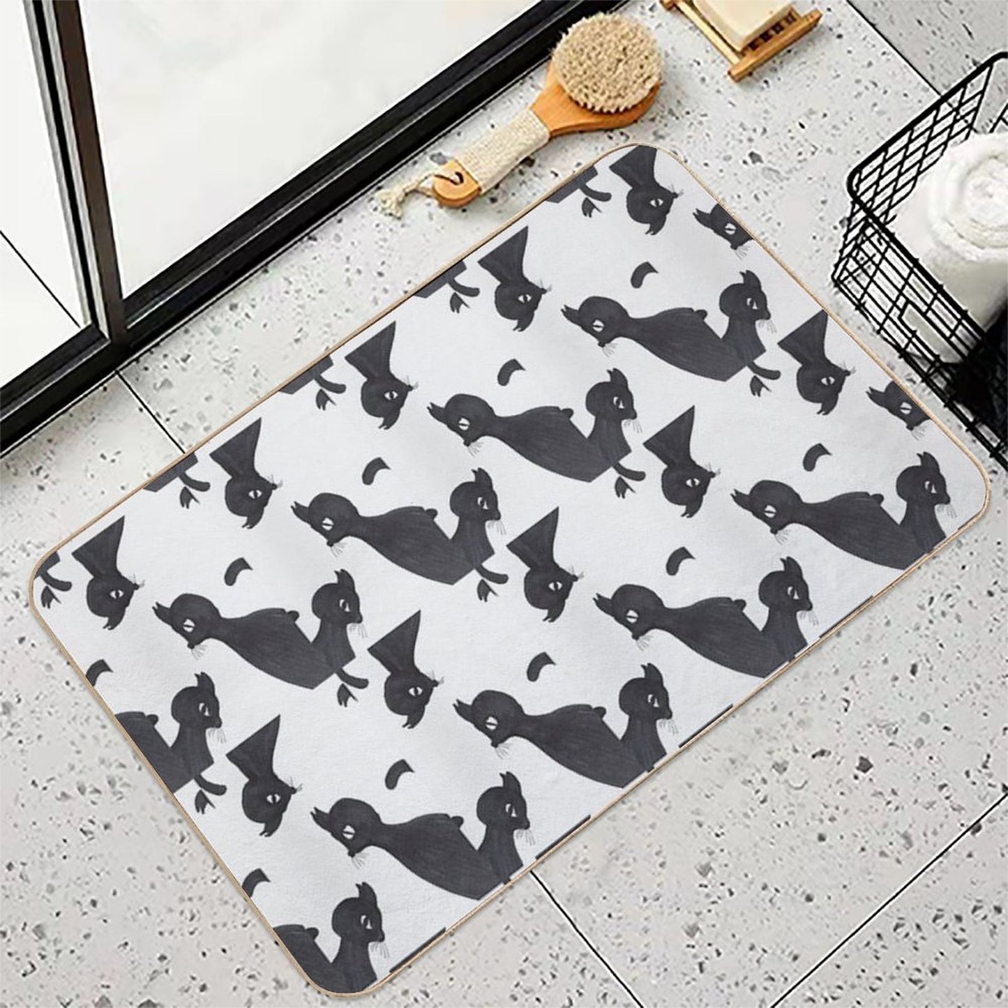 BLACK CAT・5 Slip-Resistant Bath Mat