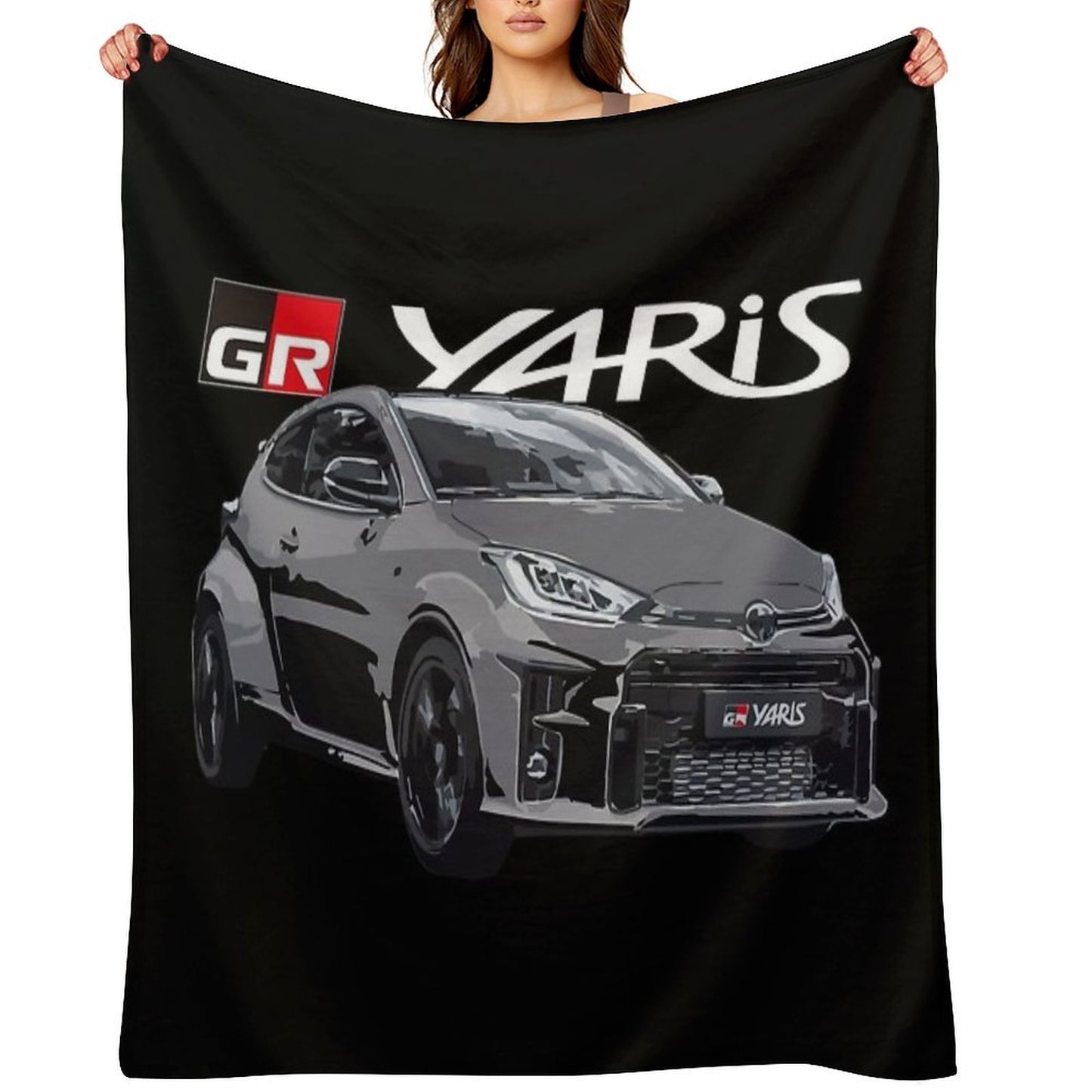 TOYOTA GR YARIS - Black Eco-conscious Throw Blanket