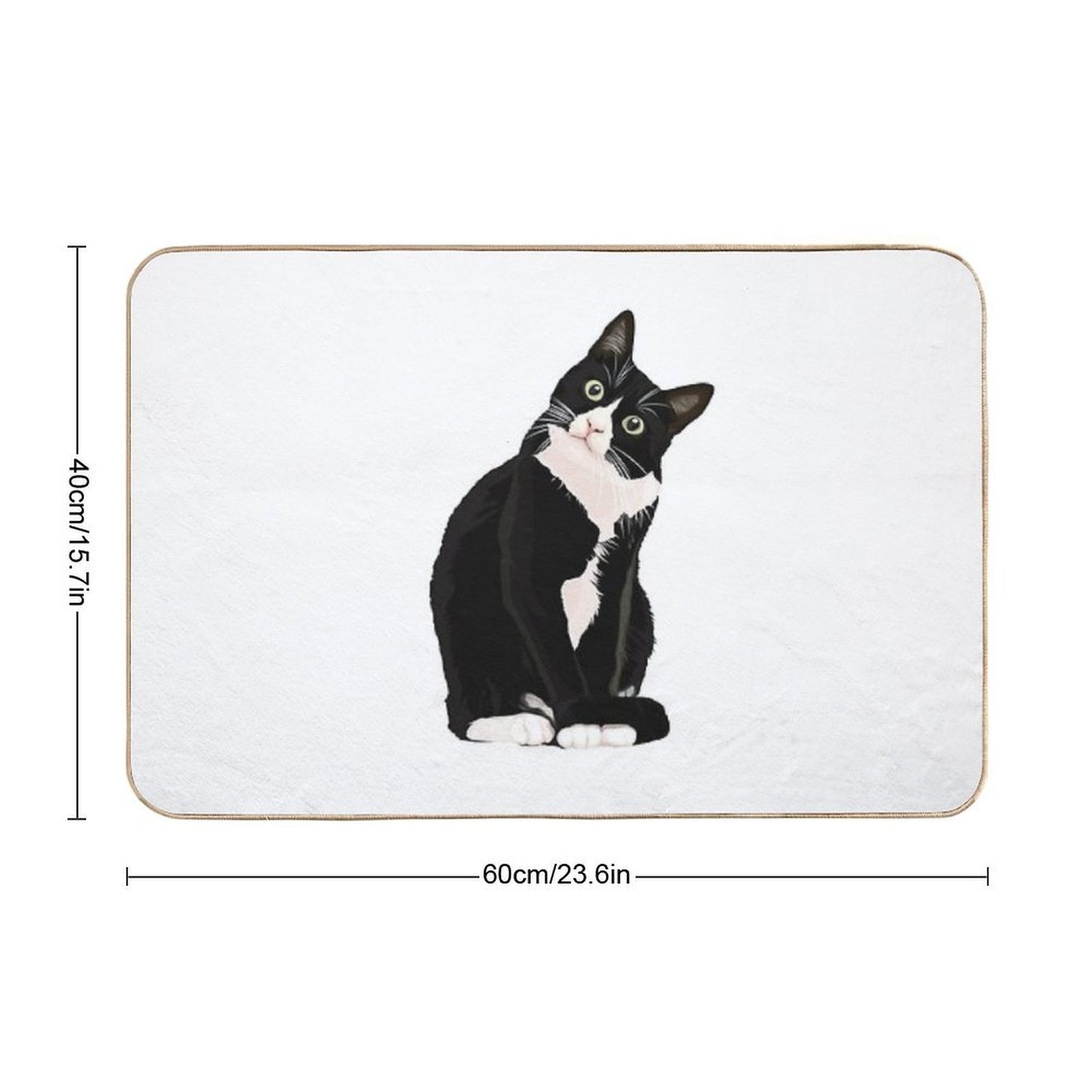 Black Cat Rapid-Drying Bath Mat