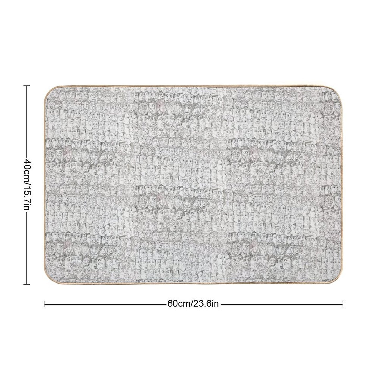 Face,Face,Face B Long-Lasting Bath Mat