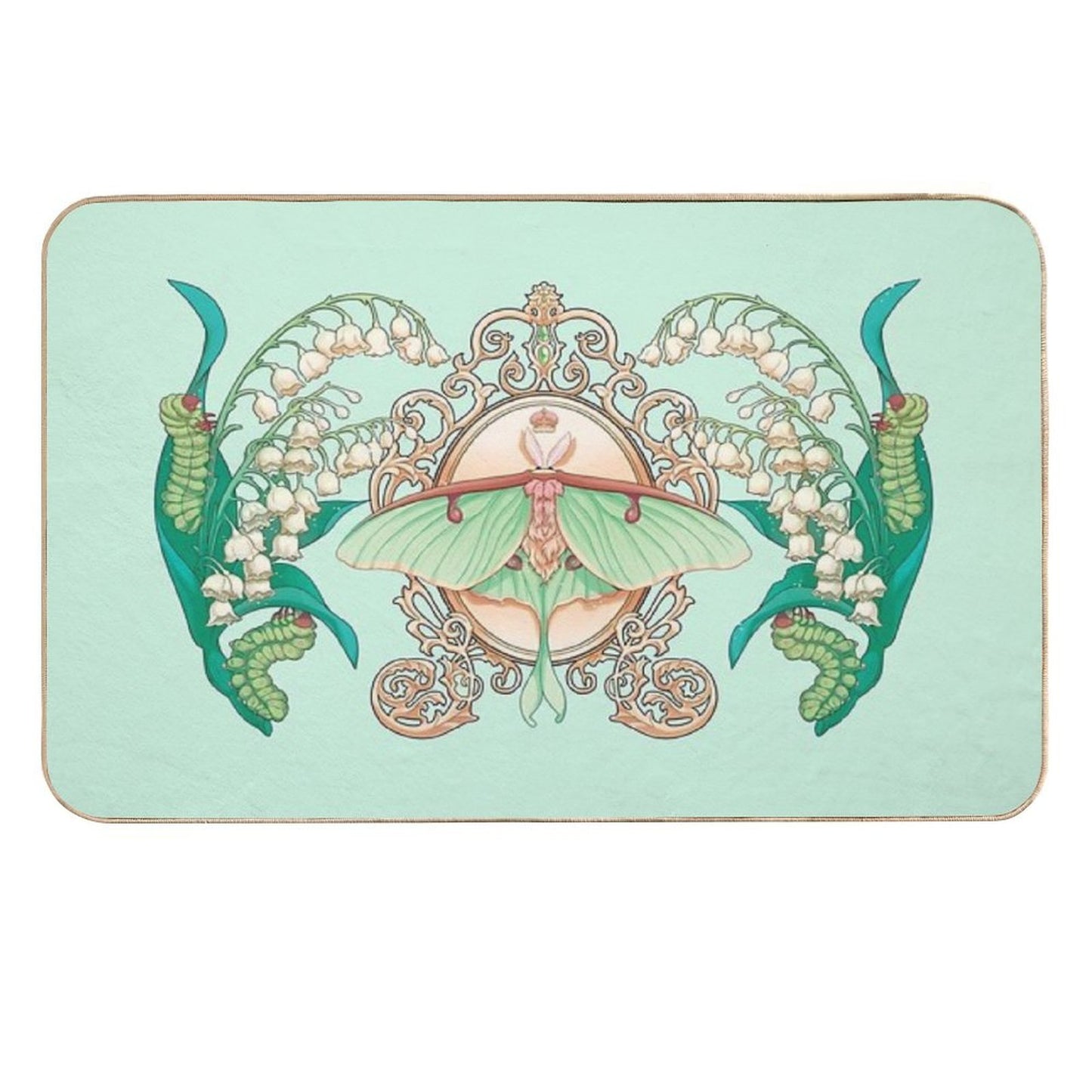 Moon Moth Stain-Proof Bath Mat