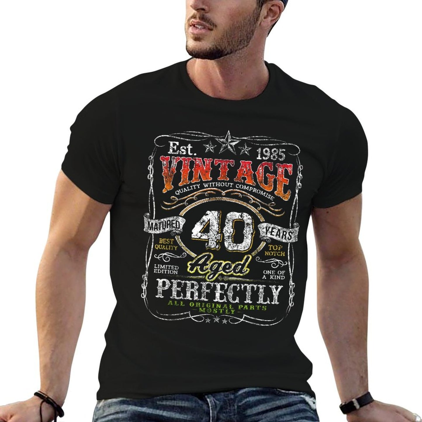Vintage 1985 Limited Edition 40 Year Old 40th Birthday Polyester Blend T-Shirt