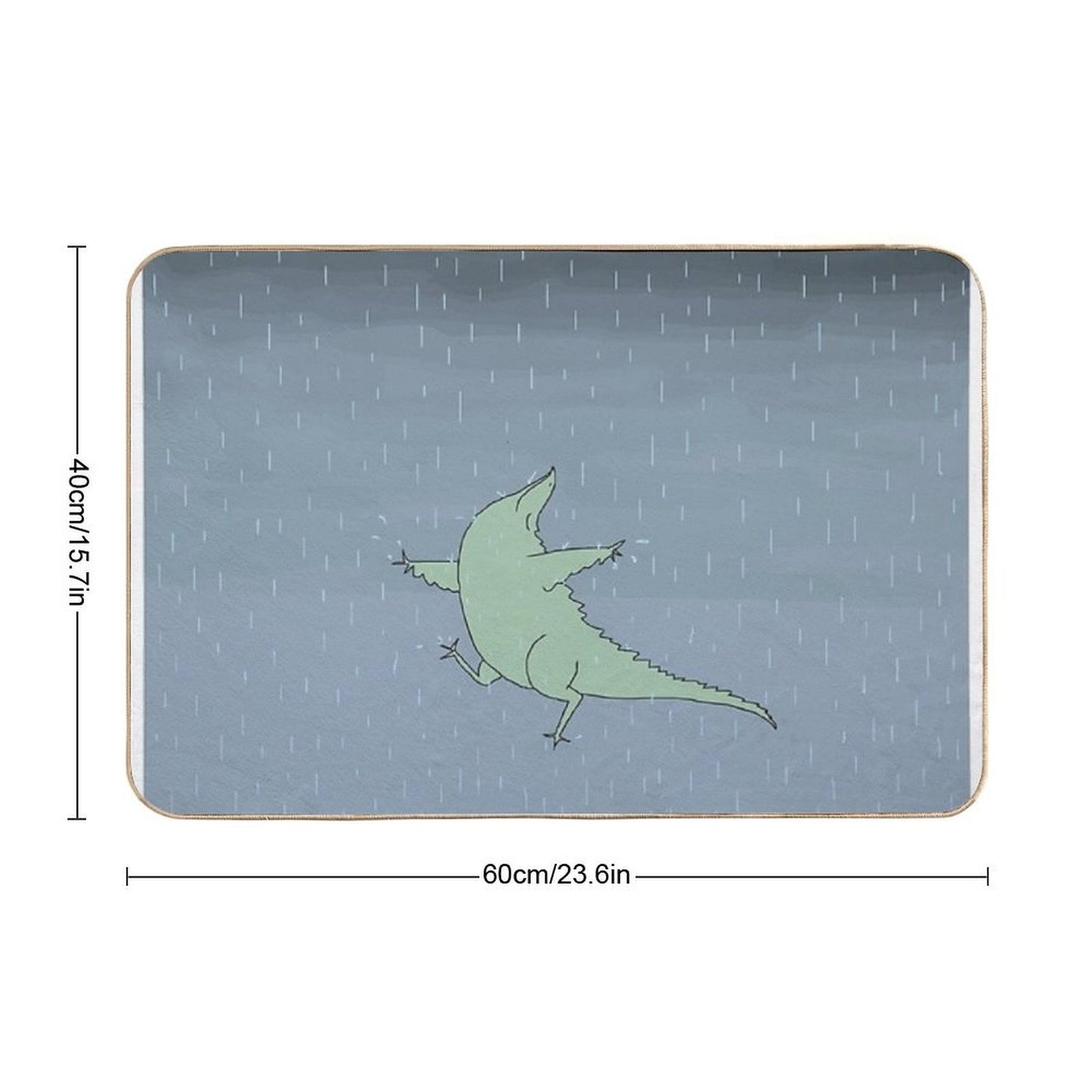 Summer Rain Dinosaur Toxin-Free Bath Mat