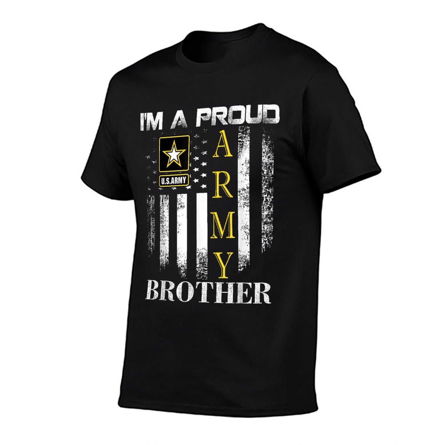 Vintage I'm A Proud Army Brother With American Gift Slim-fit Cut T-Shirt