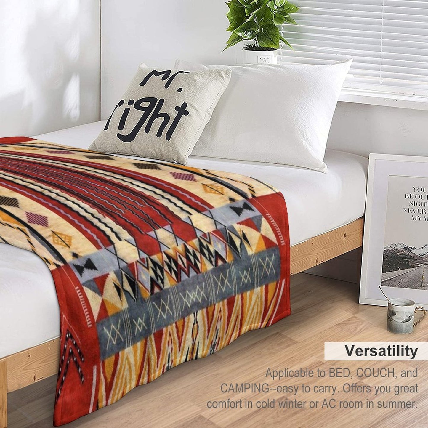 Heritage Moroccan Collage Design Velvety-soft Throw Blanket