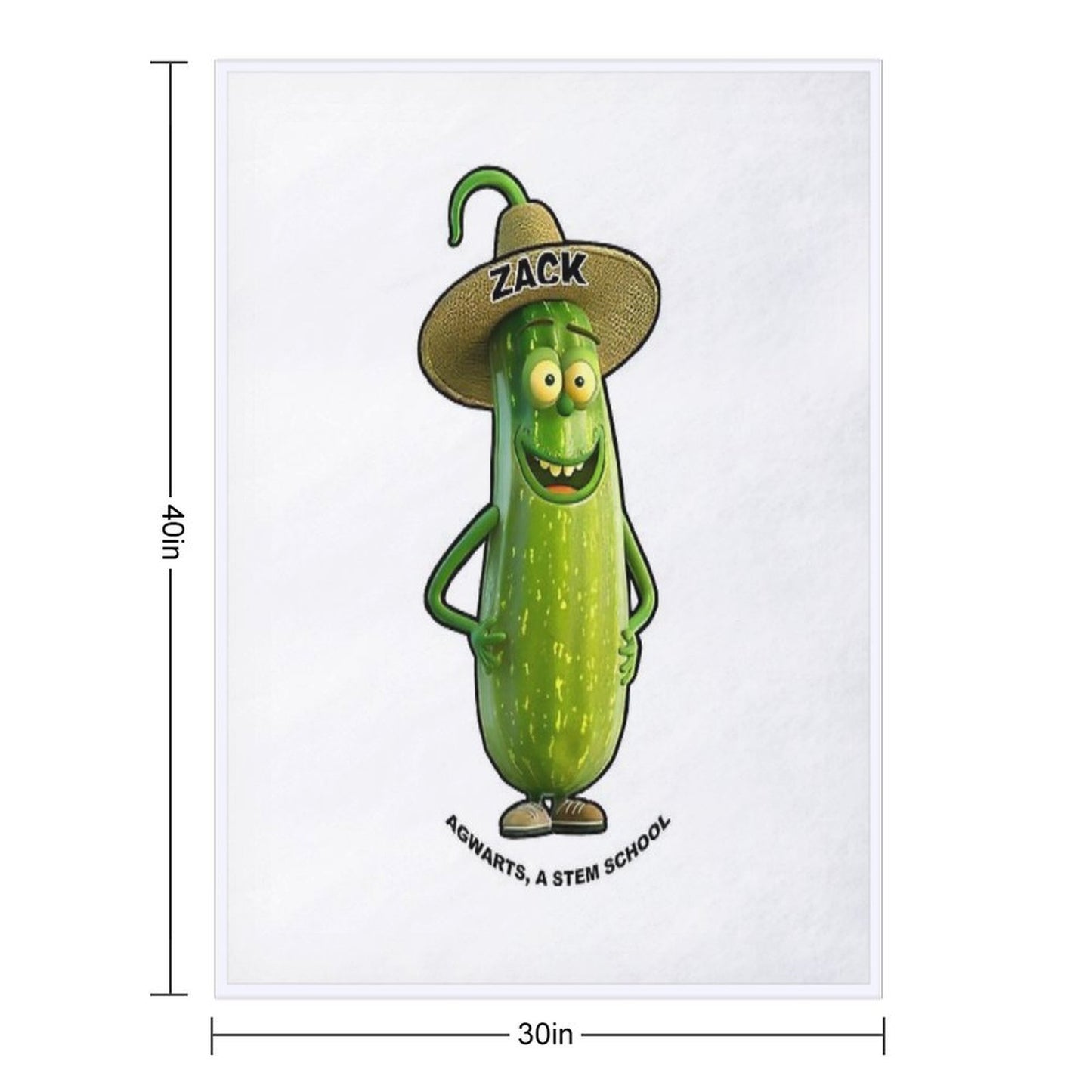 Zack Zucchini Wrinkle-free Throw Blanket
