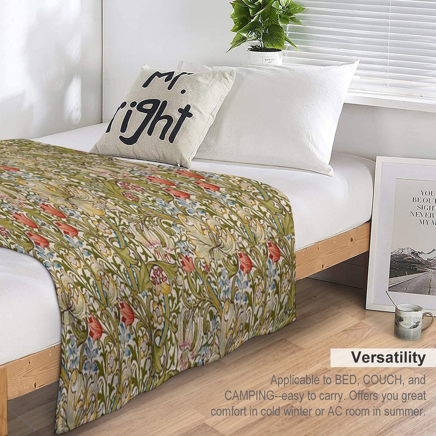Golden Lilies All-season Throw Blanket