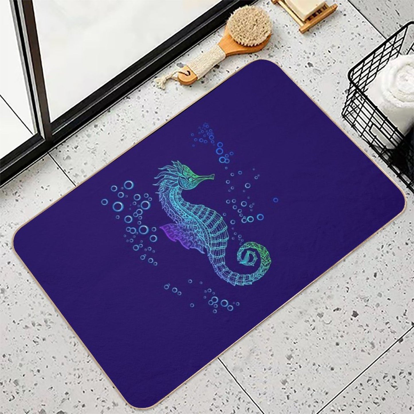 Tribal Seahorse Multi-Purpose Bath Mat