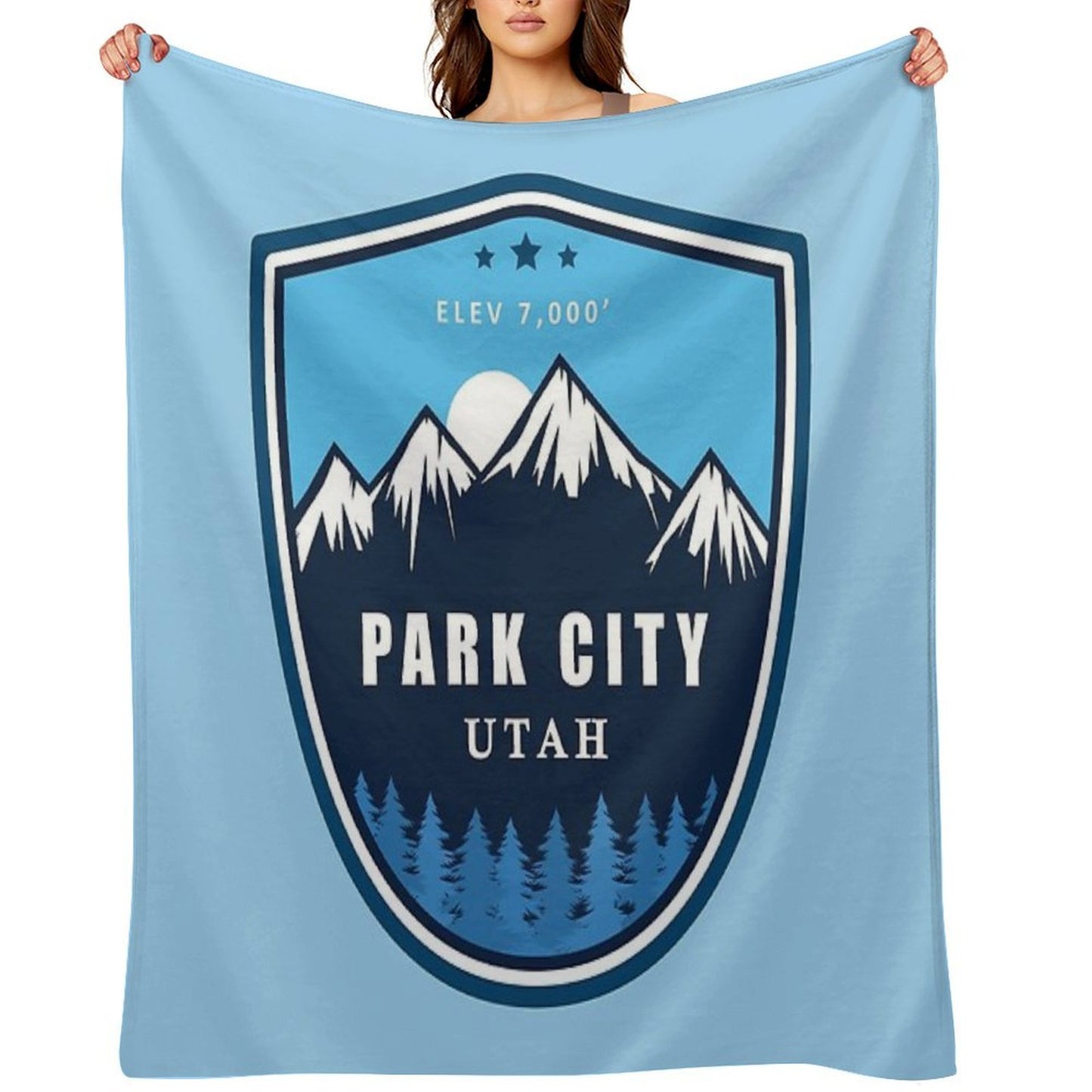 Park City, Utah Plush Throw Blanket