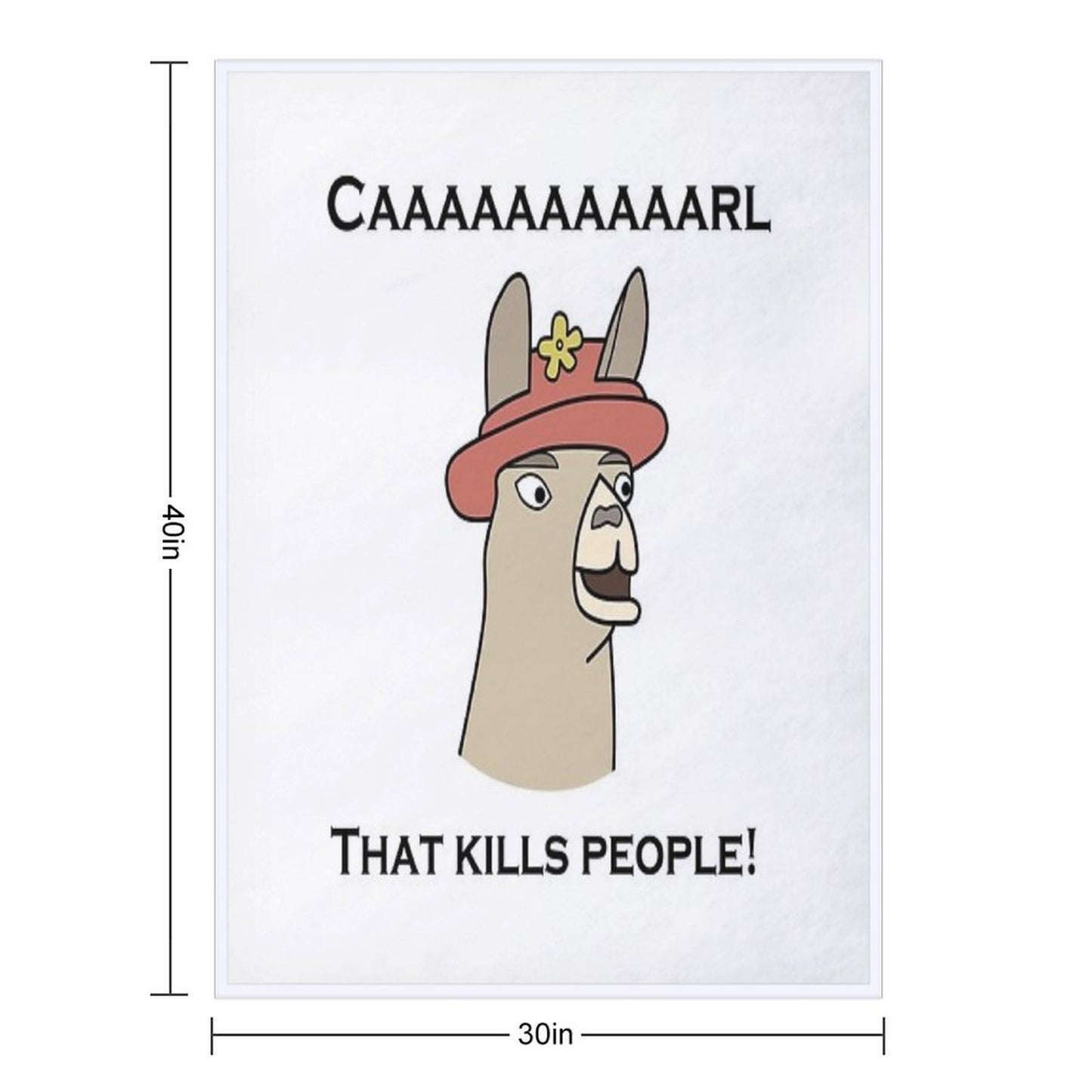 Llamas with Hats - Caaaaaaaaaarl! That Kills People! Compact Throw Blanket