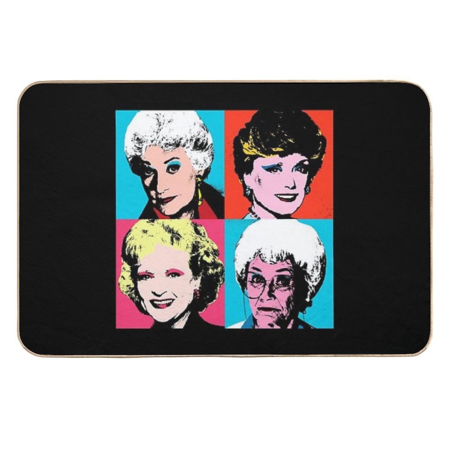 Golden Warhol Girls Stain-Proof Bath Mat