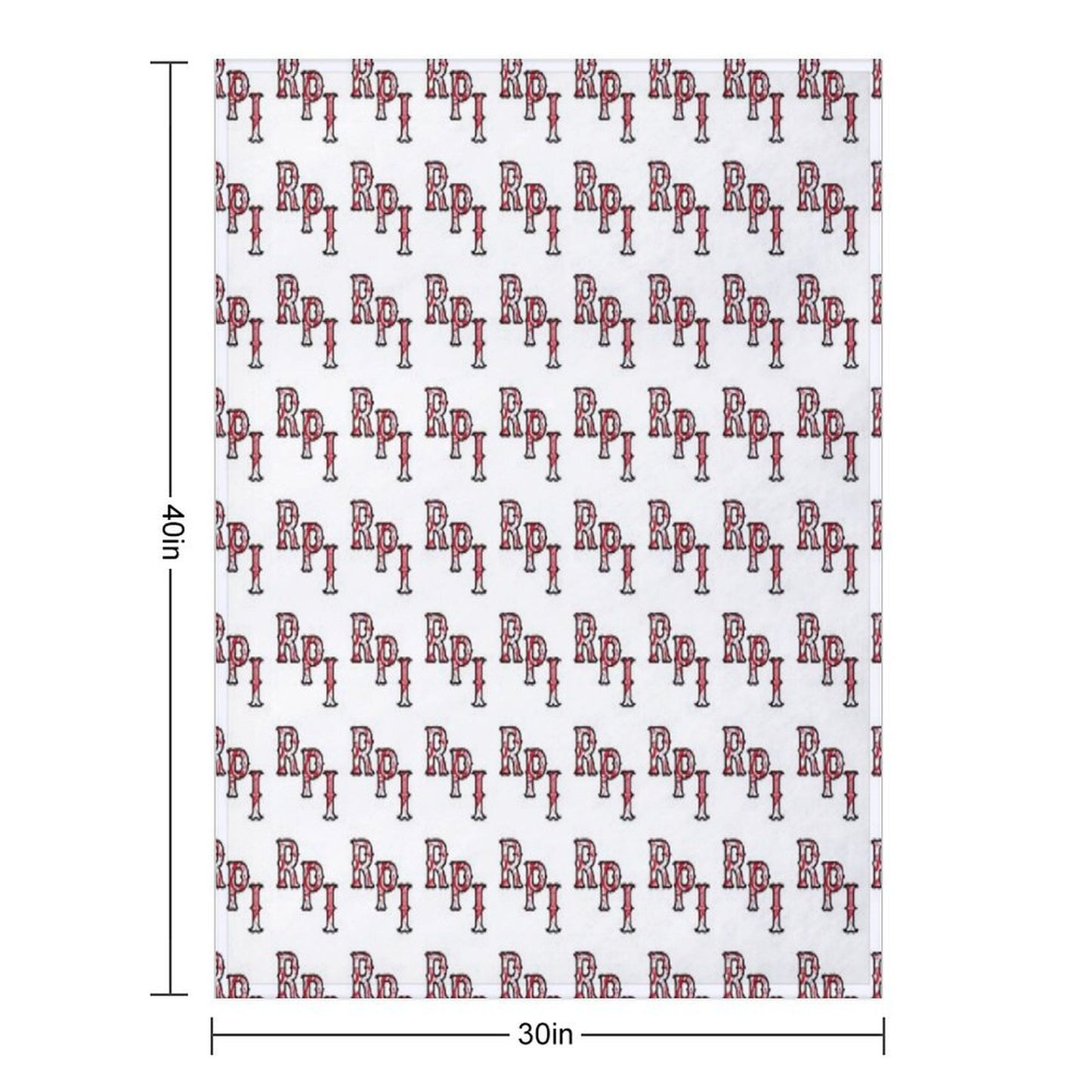 RPI Logo Travel-friendly Throw Blanket