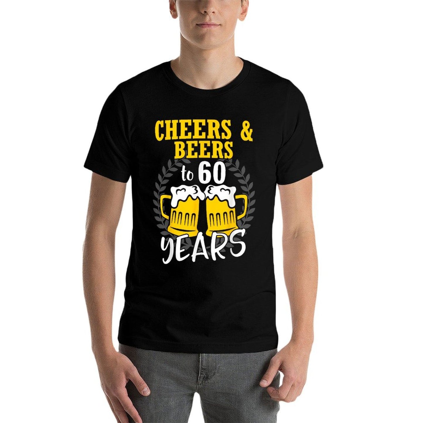 Cheers And Beers To 60 Years 60th Birthday Summer-ready Fabric T-Shirt