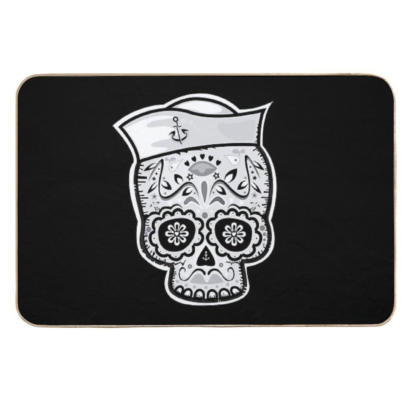 Marinero Muerto Sugar Skull Stain-Proof Bath Mat