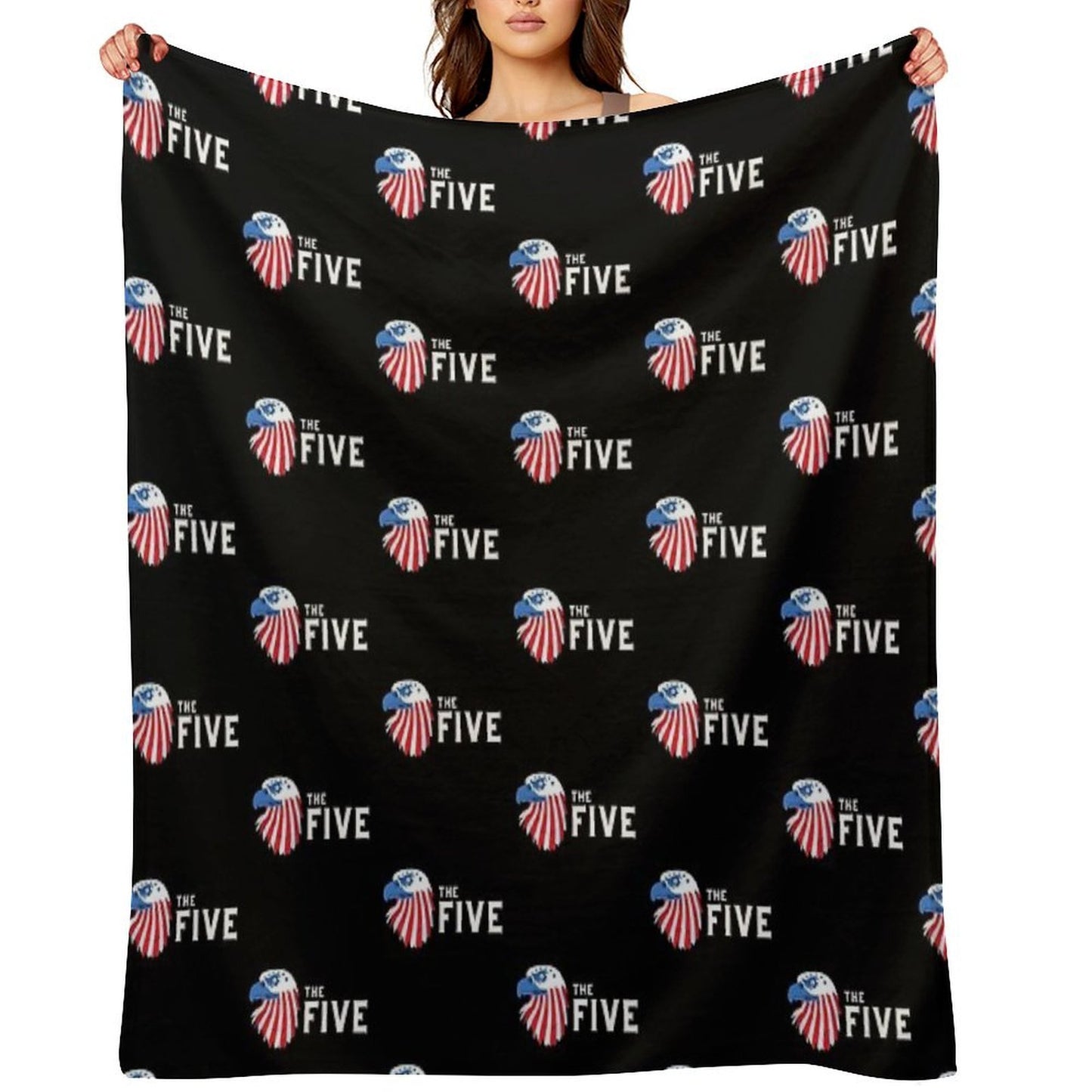 Fox News The Five Eagle Logo Sustainable Throw Blanket