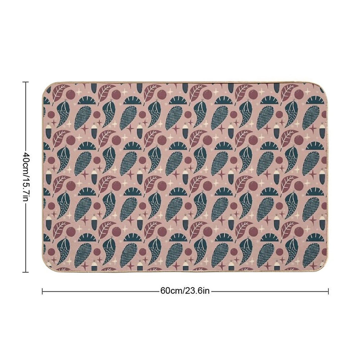 Muted Summer Soft Summer Pattern, Skin-tone Matching, Personal Color Analysis, PCA, Mid-century Modern Slip-Resistant Bath Mat
