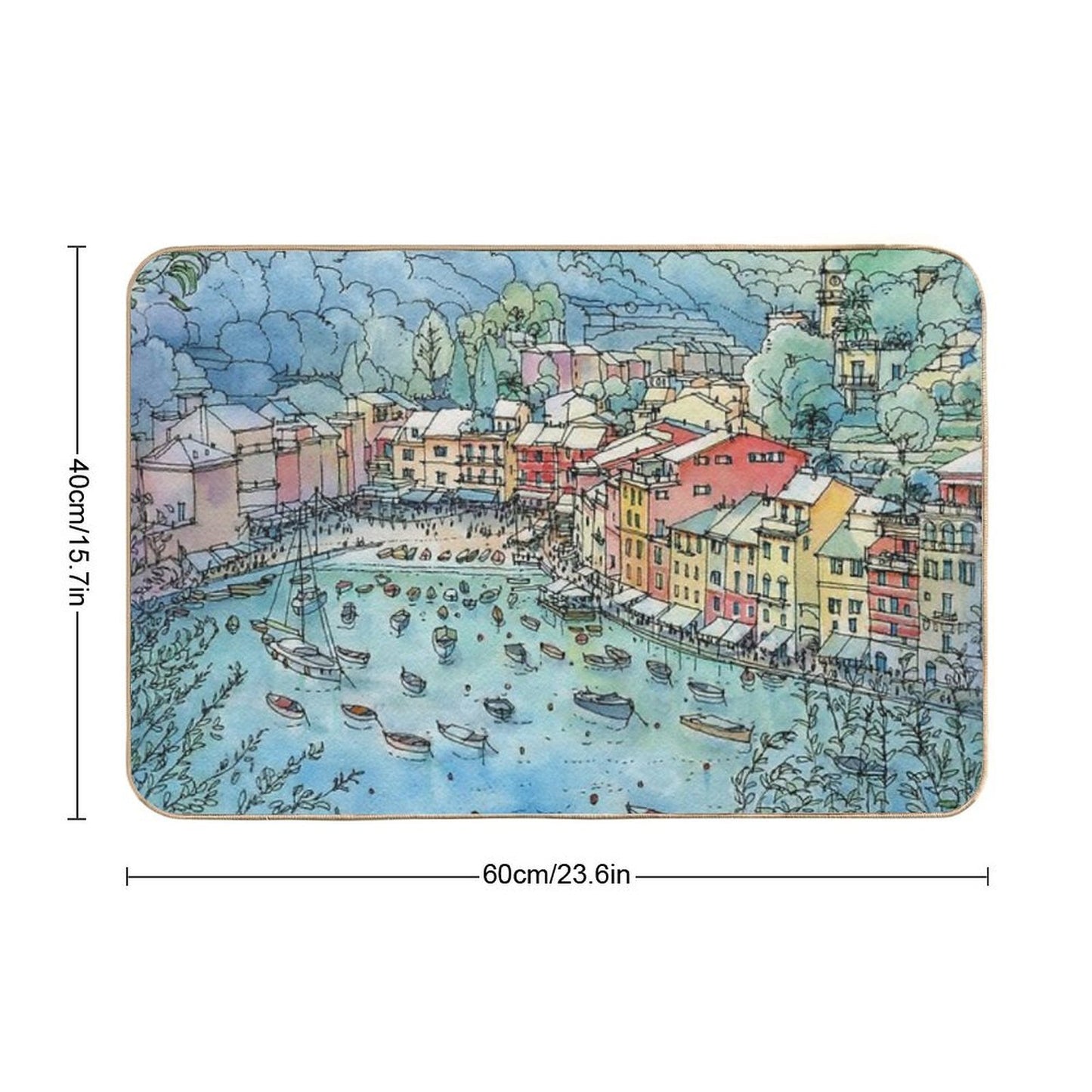 Portofino, Italy Eco-Friendly Bath Mat