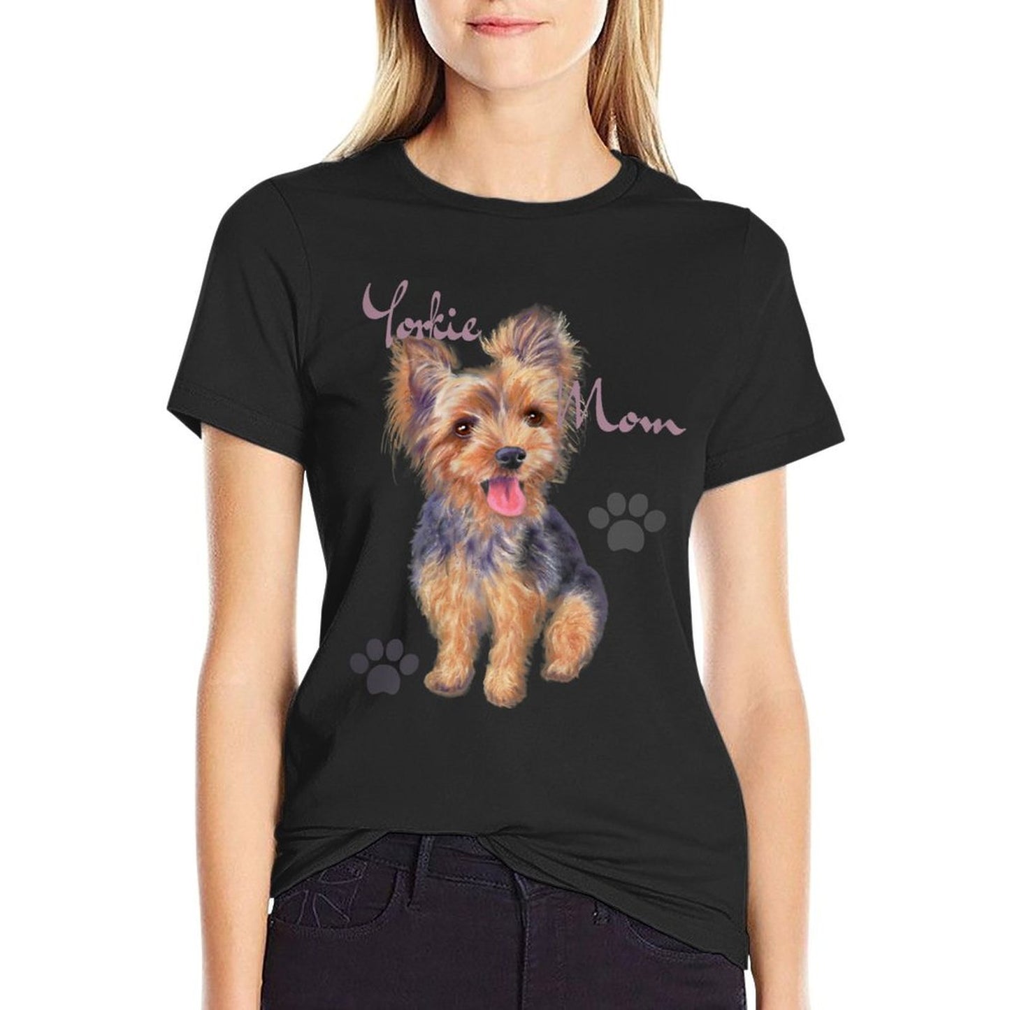 Yorkshire Terrier Yorkie Mom Cute Yorkie Puppy Easy-care T-Shirt