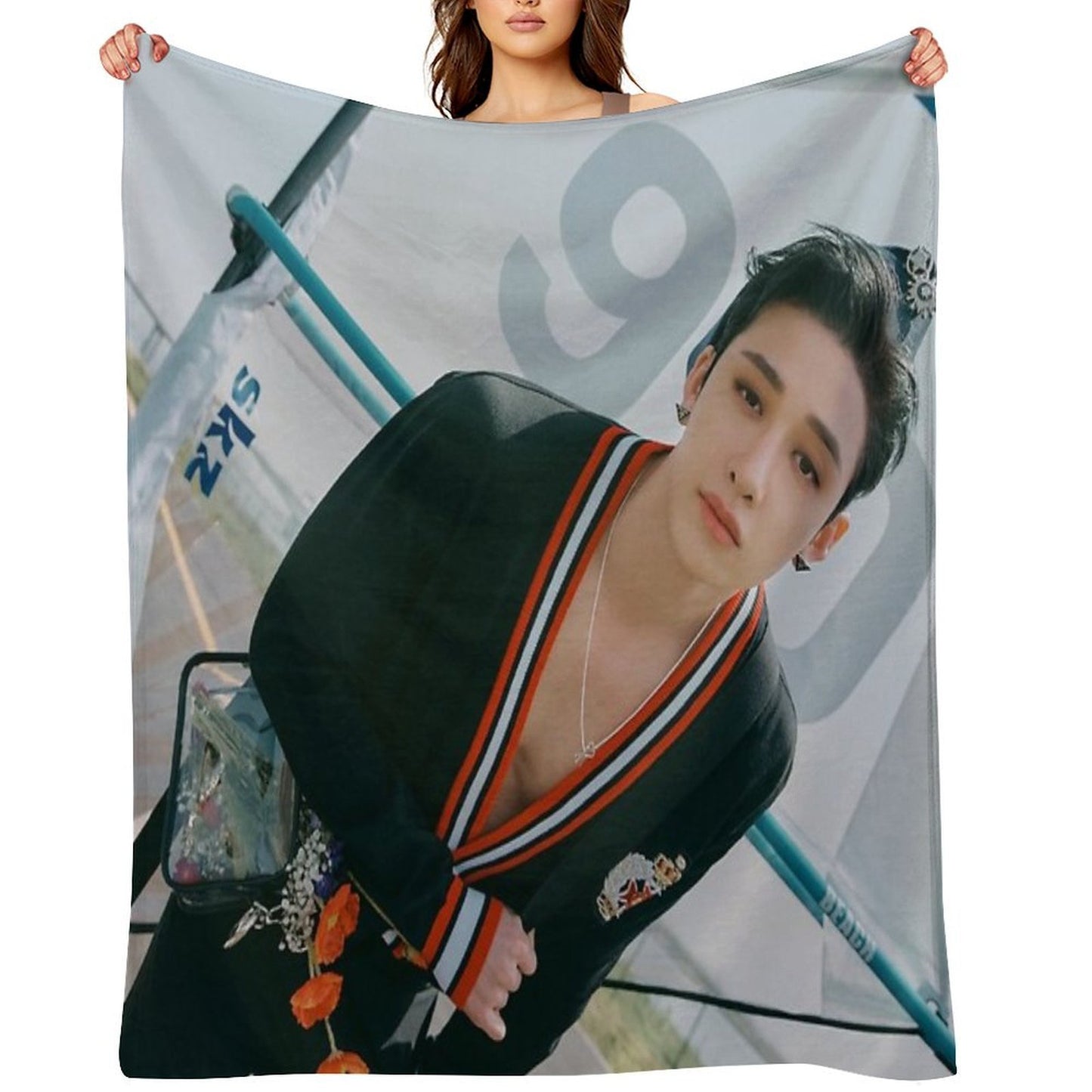 STRAY KIDS BANGCHAN Compact Throw Blanket