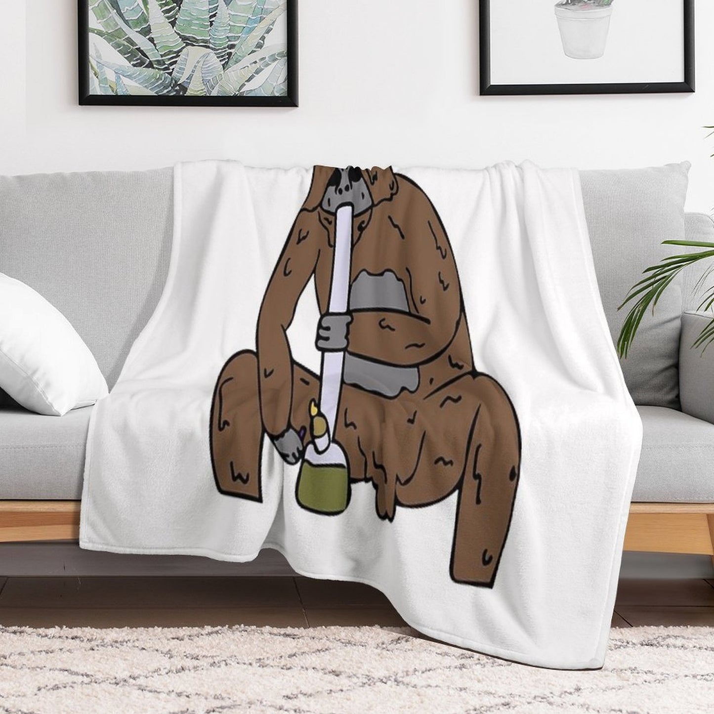 Sassy The Druggo Travel-friendly Throw Blanket