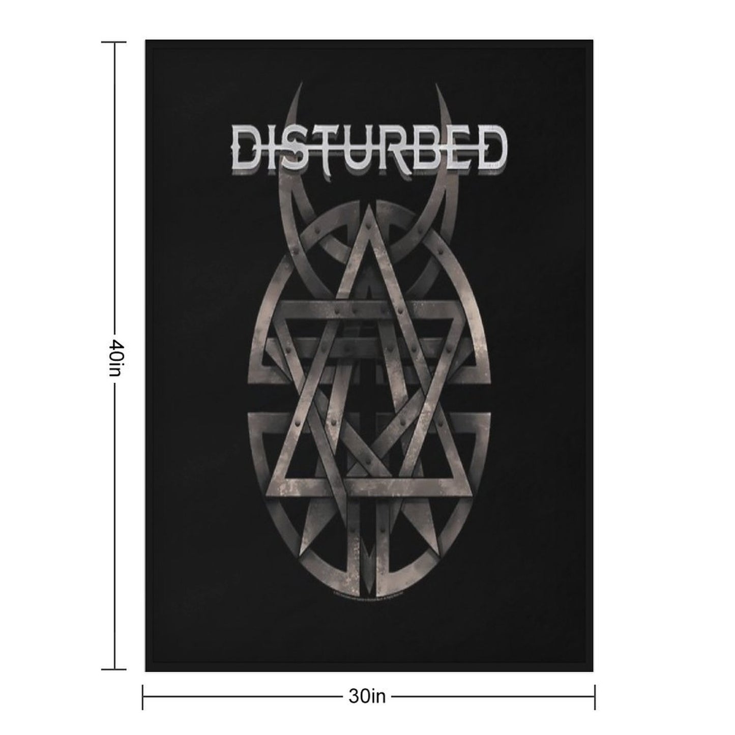 Disturbed Logo Shrink-resistant Throw Blanket