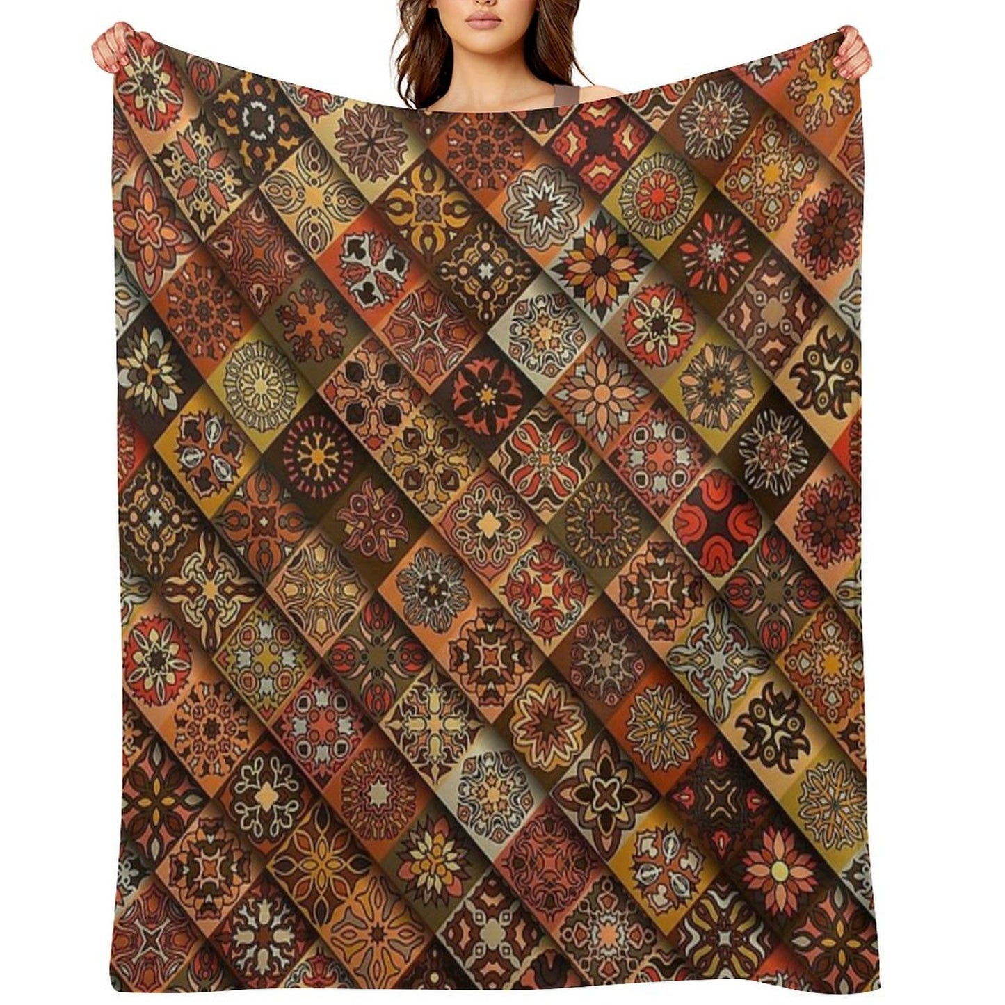 Boho Aesthetic #11 Bohemian Pattern Illustration Premium Design Comfort Throw Blanket