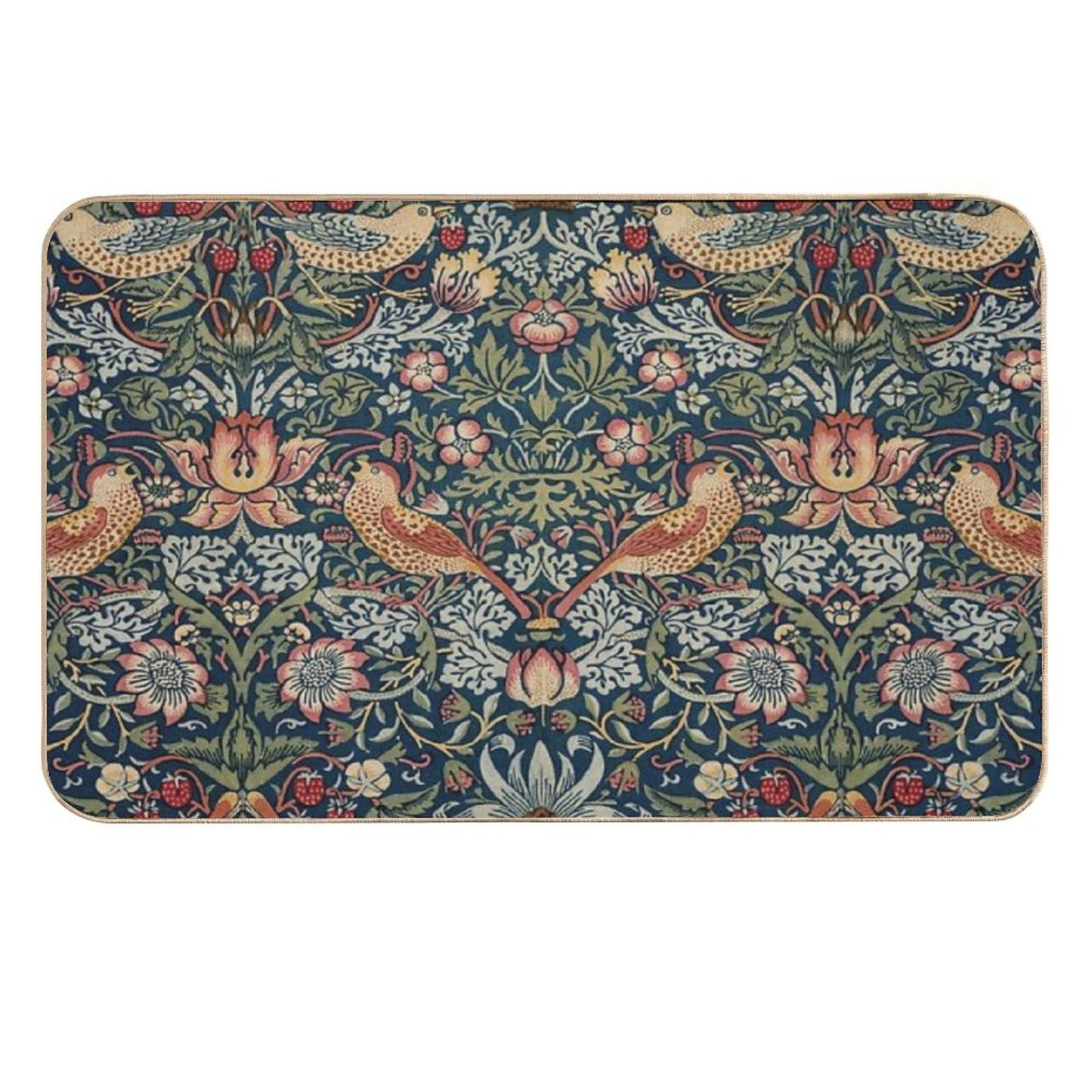 Strawberry Thief (William Morris Textile) Multi-Purpose Bath Mat