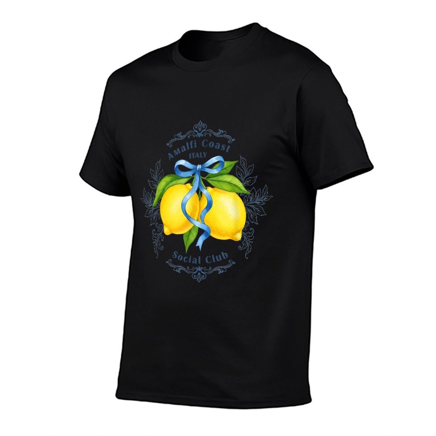 Amalfi Coast Capri Lemons Italian Social Club Women Rolled Sleeves T-Shirt