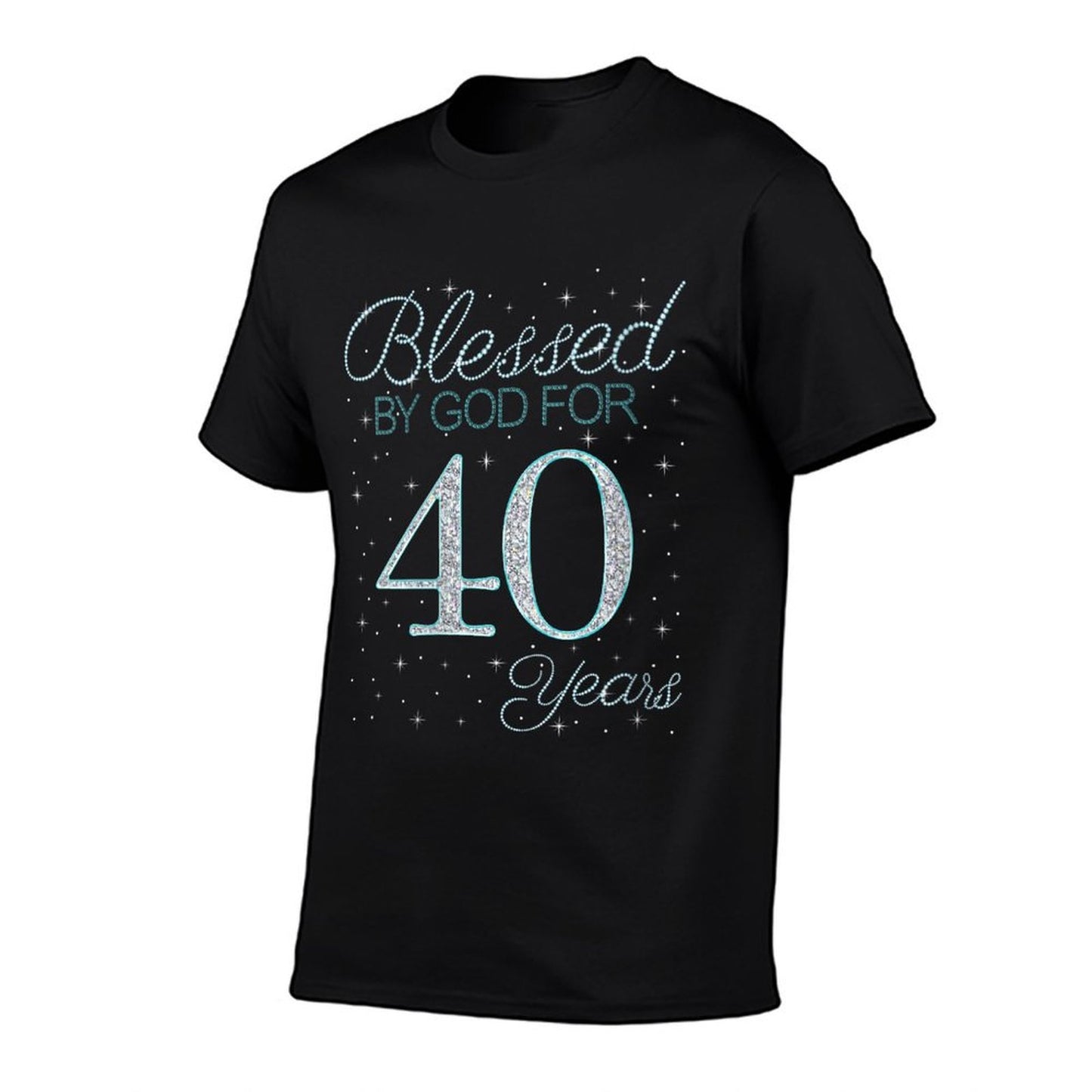 Womens Blessed By God For 40 Years 40th Birthday 40 Year Old Gifts High-quality Stitching T-Shirt