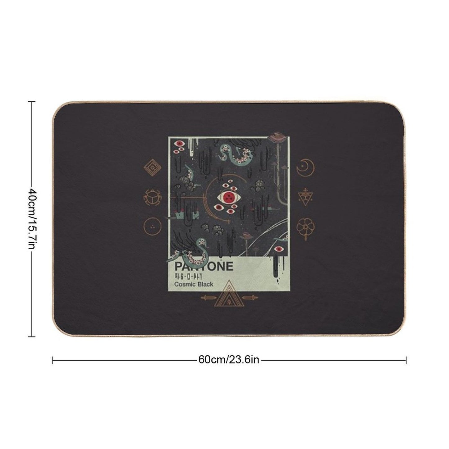 Cosmic Black Fade-Resistant Bath Mat